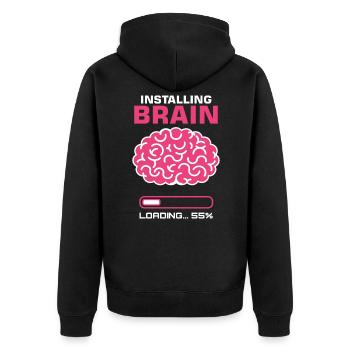 Installation de Brain Brain Science - Veste à capuche bio Premium Unisexe - noir - Dos - Nico (187cm)