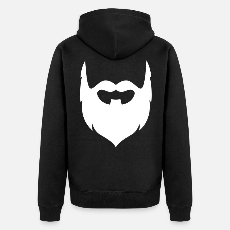 Bart symbol - Unisex Premium Bio Zip Hoodie - Schwarz