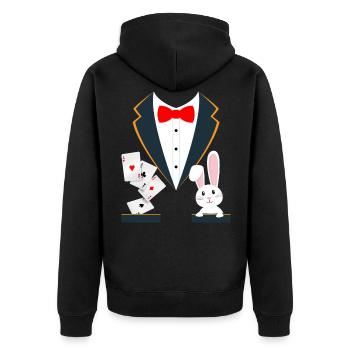 Wizard Costume Wizard - Unisex Premium Organic Zip Hoodie - black - Back - Nico (187cm)