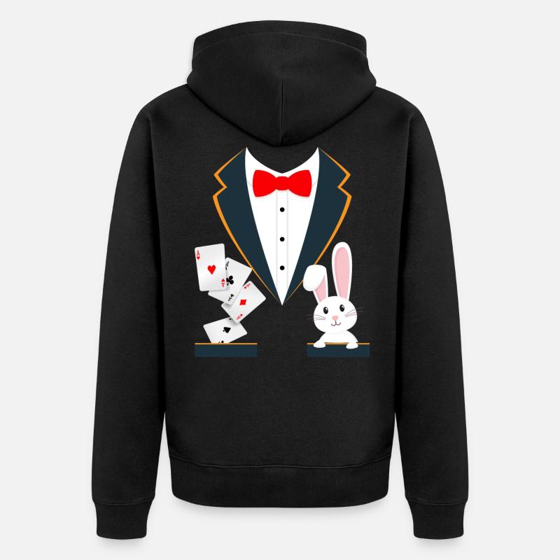 Wizard Costume Wizard - Unisex Premium Organic Zip Hoodie - black