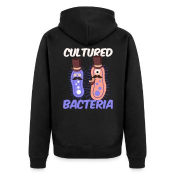 Bactéries cultivées Microbiologie Chimie - Veste à capuche bio Premium Unisexe - noir - Dos - Nico (187cm)