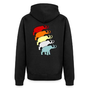 Mammut - Unisex Premium Bio Zip Hoodie - Schwarz - Hinten - Nico (187cm)