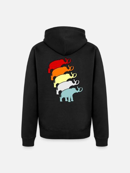 Mammoth - Unisex Premium Organic Zip Hoodie - black