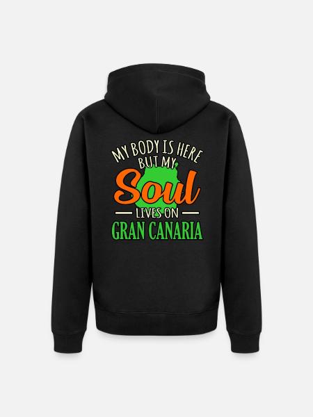 Gran Canaria - Unisex Premium Organic Zip Hoodie - black