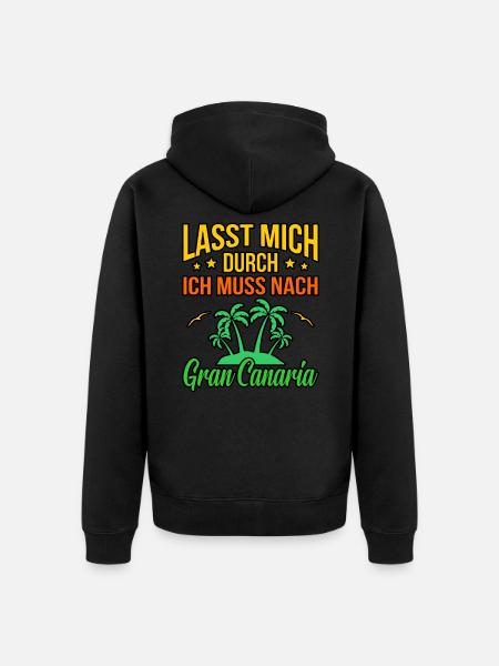 Gran Canaria - Unisex Premium Organic Zip Hoodie - black