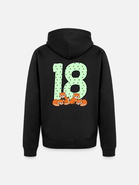 18th birthday - Unisex Premium Organic Zip Hoodie - black