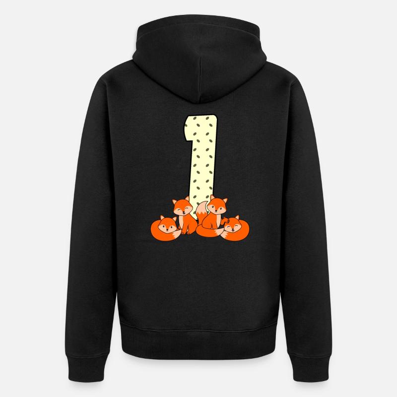 1er anniversaire - Veste à capuche bio Premium Unisexe - noir