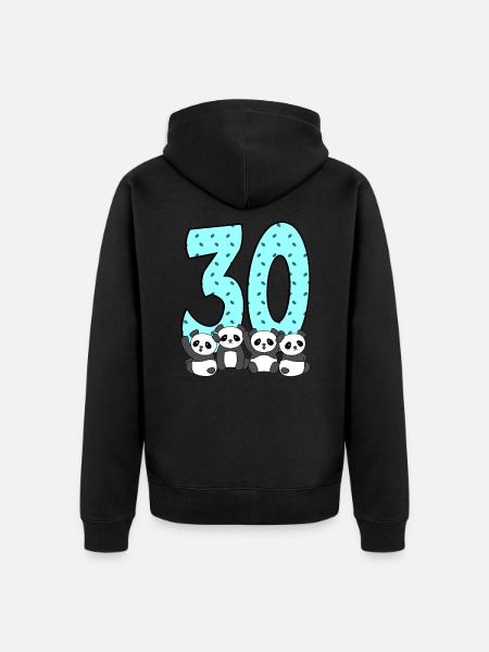 30th birthday - Unisex Premium Organic Zip Hoodie - black