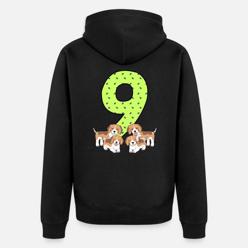 9e anniversaire - Veste à capuche bio Premium Unisexe - noir
