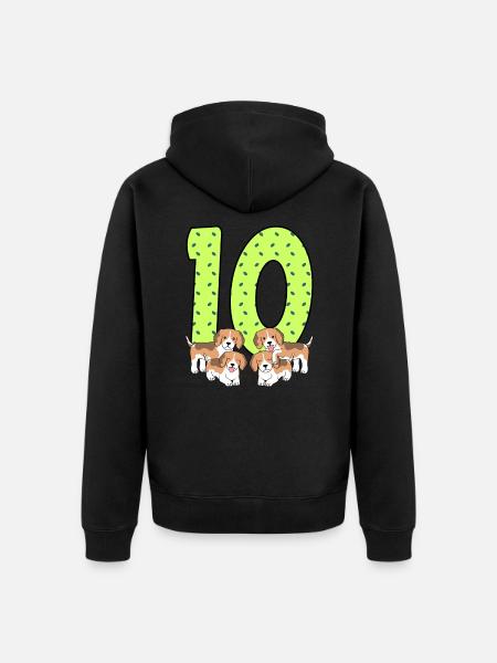 10e anniversaire - Veste à capuche bio Premium Unisexe - noir