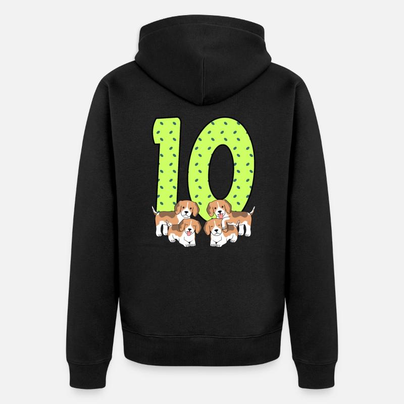 10e anniversaire - Veste à capuche bio Premium Unisexe - noir