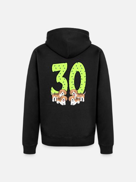 30th birthday - Unisex Premium Organic Zip Hoodie - black