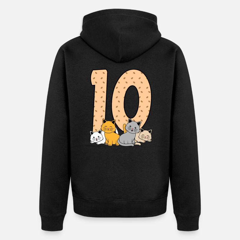10e anniversaire - Veste à capuche bio Premium Unisexe - noir