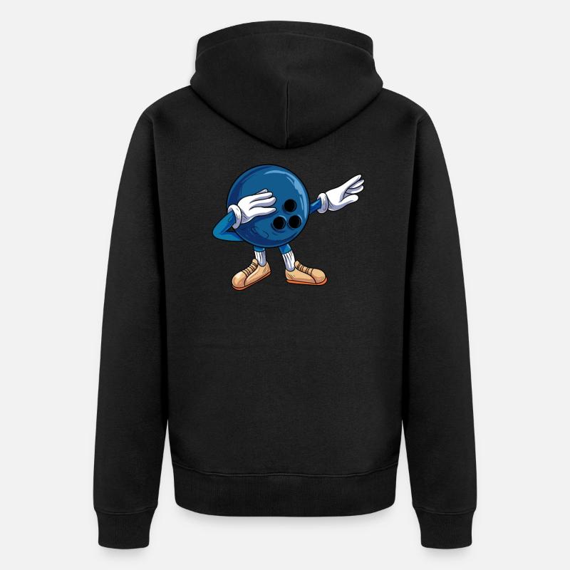 Boule de bowling Dabbing - Veste à capuche bio Premium Unisexe - noir
