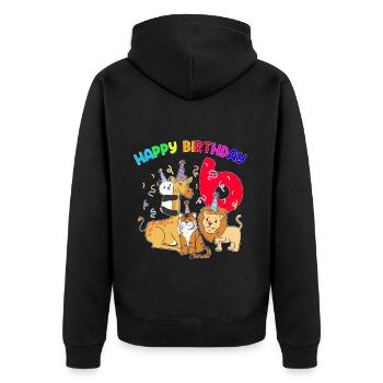 6 Anniversaire 6 Ans Enfant Animaux Cadeau - Veste à capuche bio Premium Unisexe - noir - Dos - Nico (187cm)