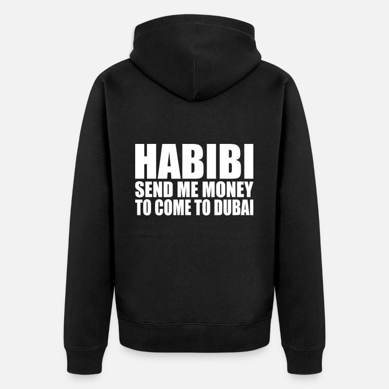 habibi come to dubai - Veste à capuche bio Premium Unisexe - noir