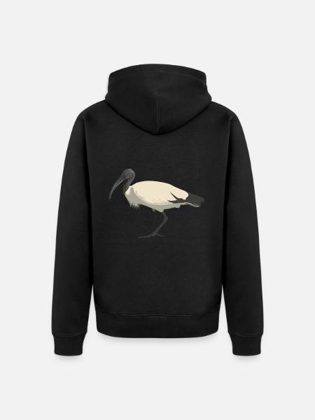 Australian White Ibis - Unisex Premium Organic Zip Hoodie - black