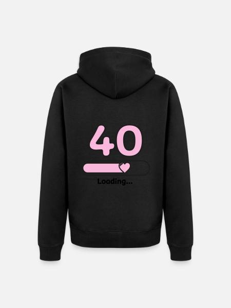 40 ans - Veste à capuche bio Premium Unisexe - noir