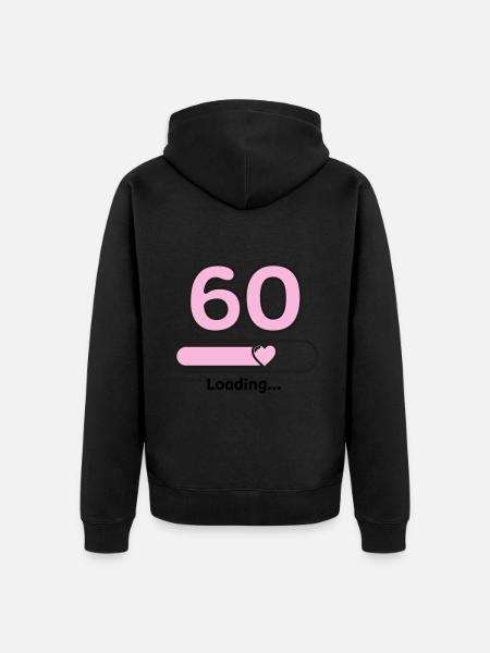60th anniversary - Unisex Premium Organic Zip Hoodie - black