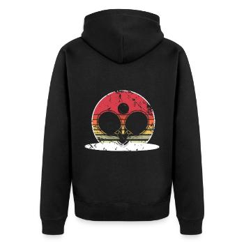 Table tennis - Unisex Premium Organic Zip Hoodie - black - Back - Nico (187cm)