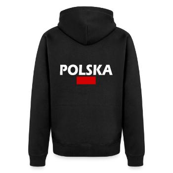 Pologne - Veste à capuche bio Premium Unisexe - noir - Dos - Nico (187cm)