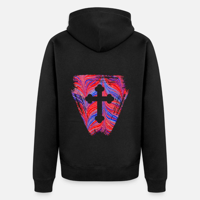 croix 4 e 279 - Veste à capuche bio Premium Unisexe - noir