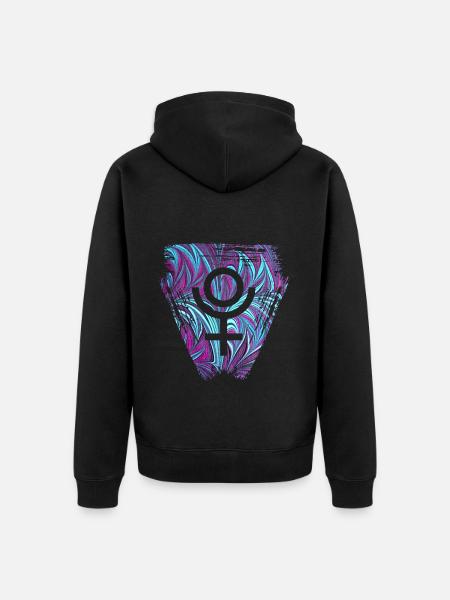 pluto e 74 - Unisex Premium Organic Zip Hoodie - black