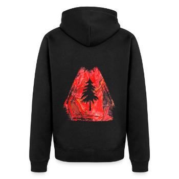 sapin e 13 - Veste à capuche bio Premium Unisexe - noir - Dos - Nico (187cm)