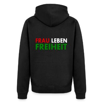 La liberté de vie des femmes - Veste à capuche bio Premium Unisexe - noir - Dos - Nico (187cm)