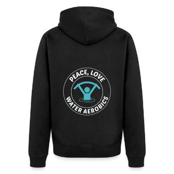 Water aerobics Aquatic fitness Aqua Exercise - Unisex Premium Organic Zip Hoodie - black - Back - Nico (187cm)