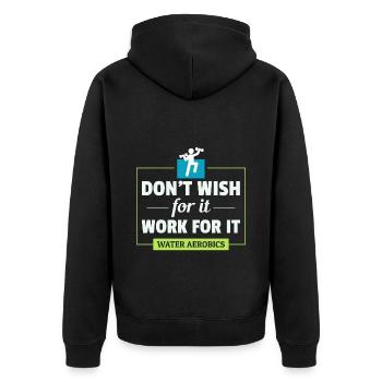 Water aerobics Aquatic fitness Aqua Exercise - Unisex Premium Organic Zip Hoodie - black - Back - Nico (187cm)