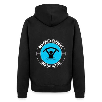 Water Aerobics Instructor Mermaid Aquatic fitness - Unisex Premium Organic Zip Hoodie - black - Back - Nico (187cm)
