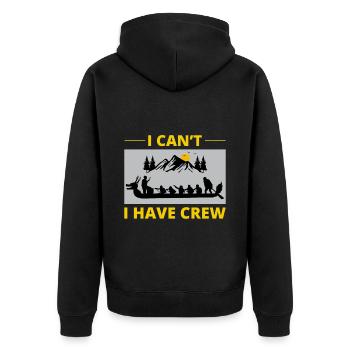 Drachenboot Racing Crew Paddlers Wassersport - Unisex Premium Bio Zip Hoodie - Schwarz - Hinten - Nico (187cm)