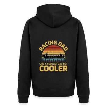 Dragon Boat Racing Crew Paddlers Dad Water Sport - Unisex Premium Organic Zip Hoodie - black - Back - Nico (187cm)