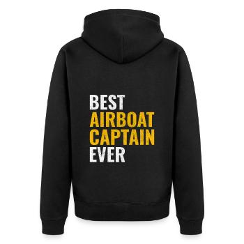 Airboat Fanboat Airboating Bateau marécageux Capitaine - Veste à capuche bio Premium Unisexe - noir - Dos - Nico (187cm)