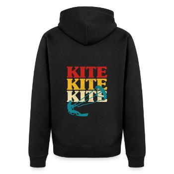 Rétro Kitesurf Kitesurf Kitesurf Kitesurf - Veste à capuche bio Premium Unisexe - noir - Dos - Nico (187cm)