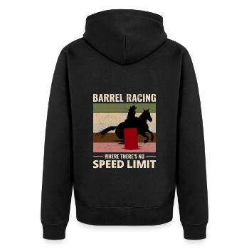 Barrel Racer Racing Équitation Course Rodeo - Veste à capuche bio Premium Unisexe - noir - Dos - Nico (187cm)