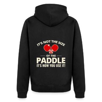 Ping Pong Master Entraîneur de Tennis de Table Paddle Player - Veste à capuche bio Premium Unisexe - noir - Dos - Nico (187cm)