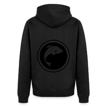 Symbole du poisson - Veste à capuche bio Premium Unisexe - noir - Dos - Nico (187cm)