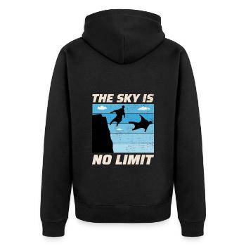 Wingsuit volant Base Jumping Parachutisme Wingsuit - Veste à capuche bio Premium Unisexe - noir - Dos - Nico (187cm)