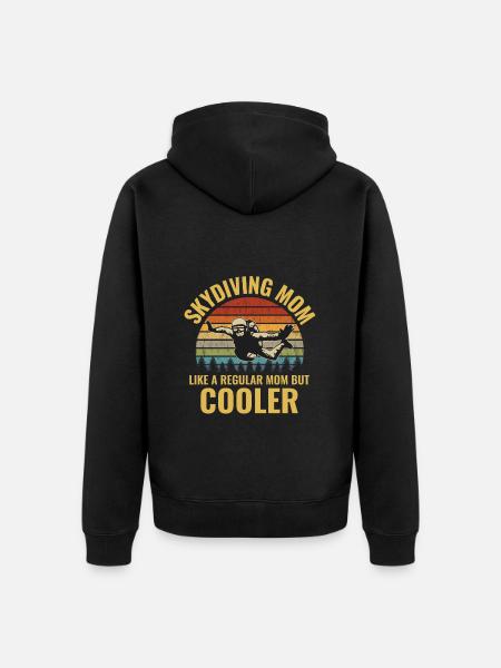 Skydiving Parachute Skydive Skydiver Mom - Unisex Premium Organic Zip Hoodie - black