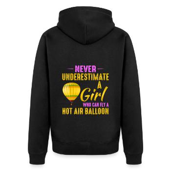 Montgolfière Montgolfière Montgolfière - Veste à capuche bio Premium Unisexe - noir - Dos - Nico (187cm)
