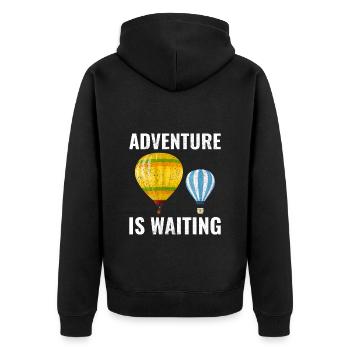 Montgolfière Hopper Balloon Ride Balloonist - Veste à capuche bio Premium Unisexe - noir - Dos - Nico (187cm)