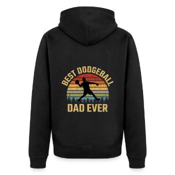 Dodgeball Dad Team Sports Vintage Rétro - Veste à capuche bio Premium Unisexe - noir - Dos - Nico (187cm)