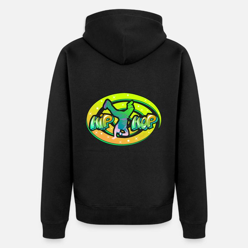 Hip-Hop dans l'Espace 2 - Veste à capuche bio Premium Unisexe - noir