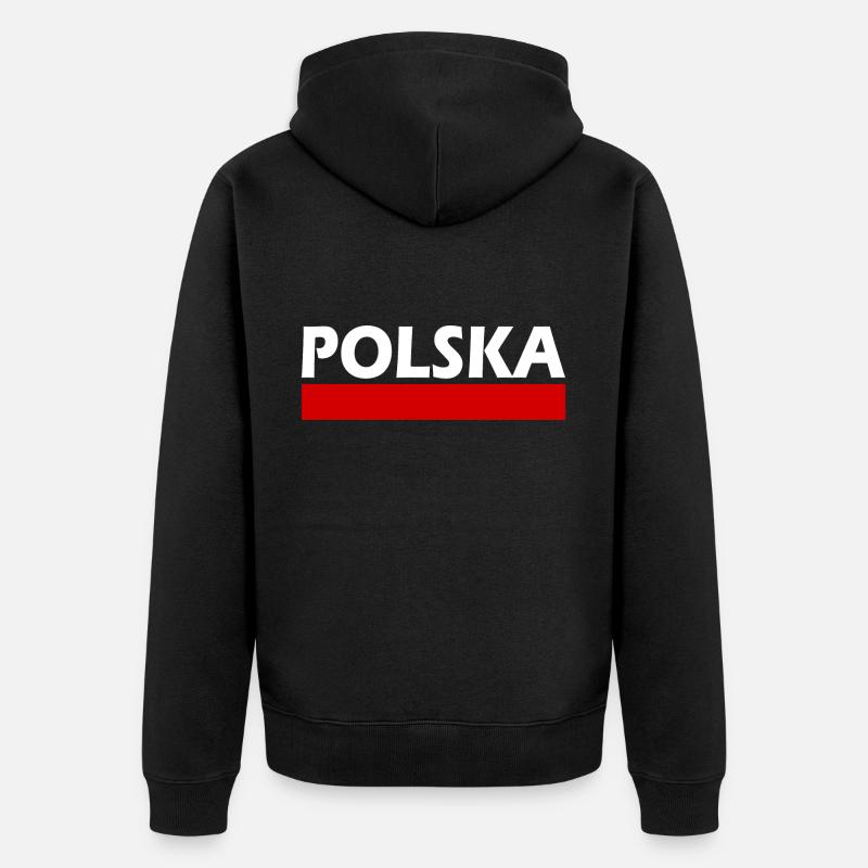 Polska - Veste à capuche bio Premium Unisexe - noir