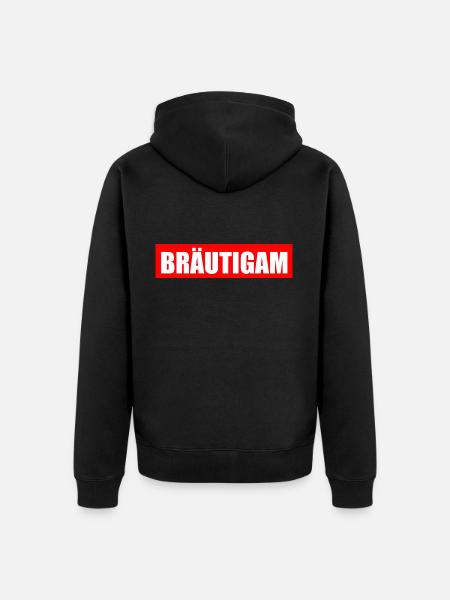 bräutigam - Unisex Premium Bio Zip Hoodie - Schwarz
