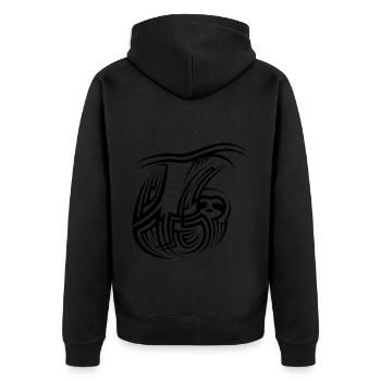 Tatouage tribal paresseux - Veste à capuche bio Premium Unisexe - noir - Dos - Nico (187cm)