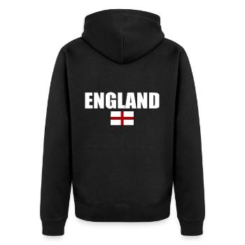 angleterre - Veste à capuche bio Premium Unisexe - noir - Dos - Nico (187cm)