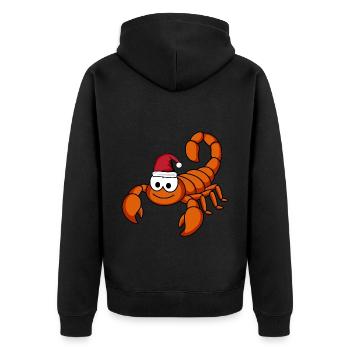 Noël comique du Scorpion - Veste à capuche bio Premium Unisexe - noir - Dos - Nico (187cm)